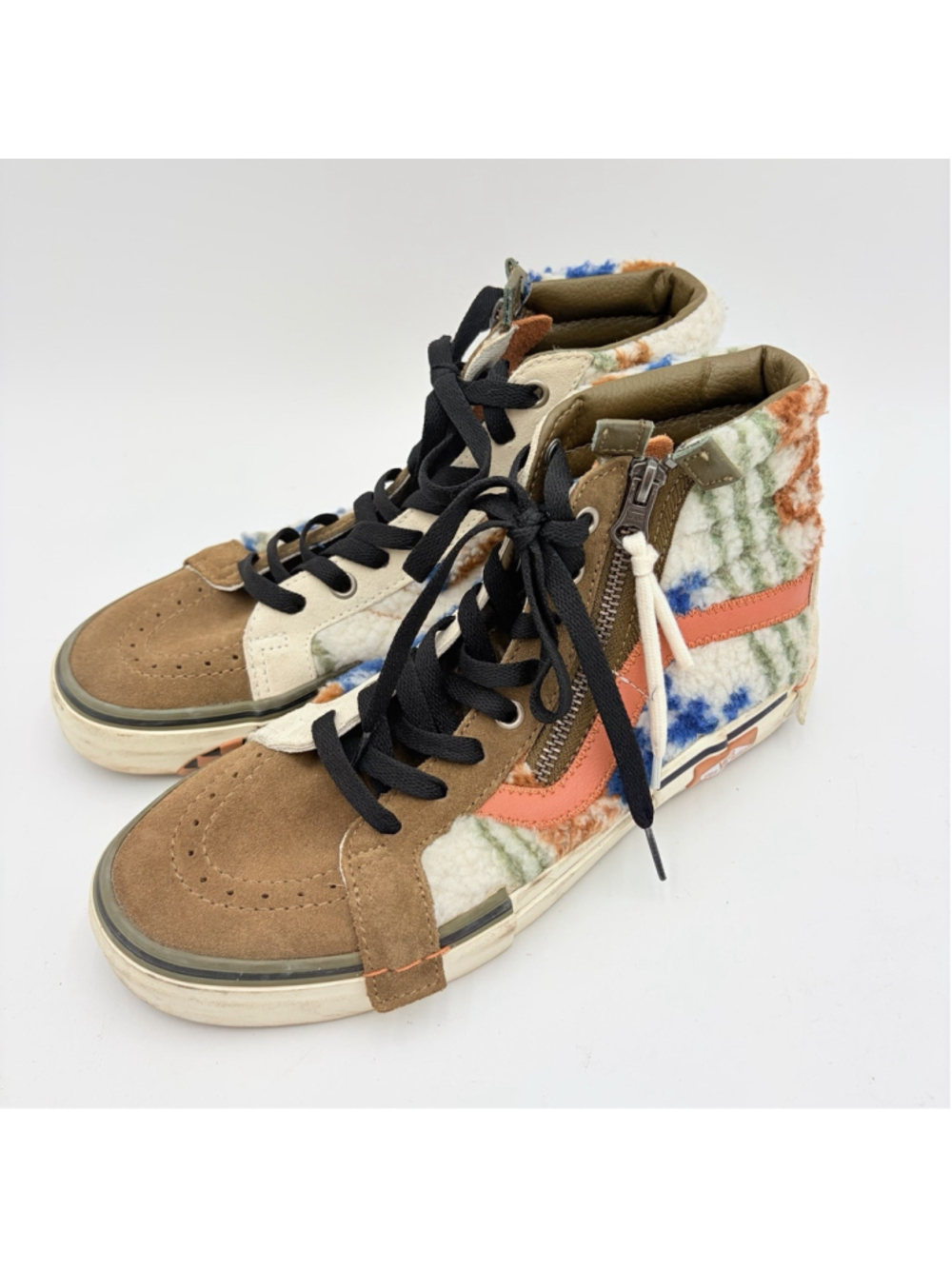 Vans Sk8-Hi Reissue Cap Mixed Textile Shoes Men 7.5 Women 9 Multicolor